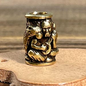 Ukrainian cossack brass bead for knife lanyard or paracord bracelet