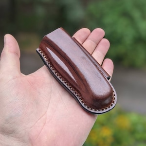 Fodero orizzontale in pelle per coltello pieghevole Buck 110 da caccia / Buck 112 Ranger / custodia con passante per cintura.