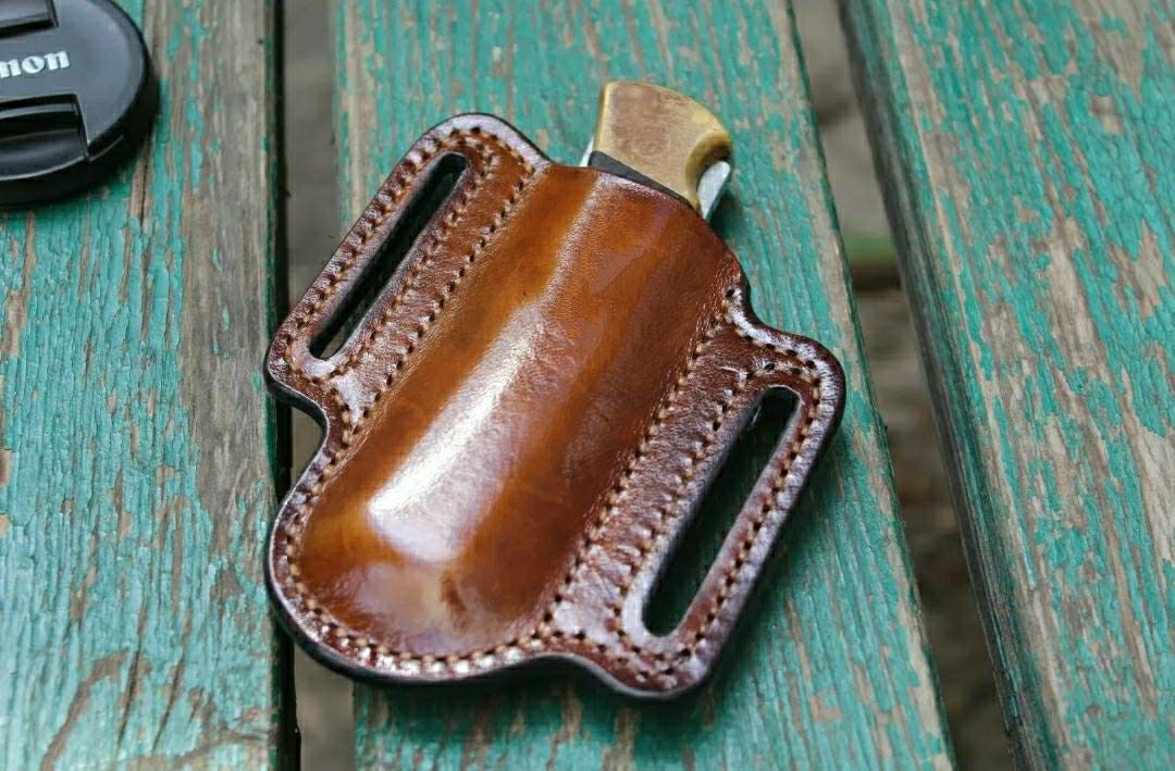 Pancake Leather Sheath for Buck 110 Folding Hunter /custom Etsy