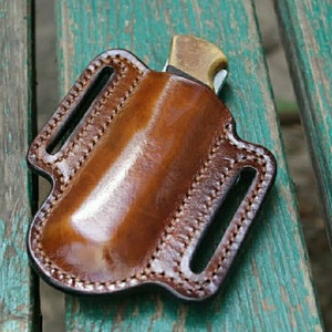 Gaine en cuir crêpe pour chasseur pliant Buck 110/étui à couteau en cuir personnalisé/Buck 112 Ranger