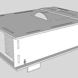Diseño de corte láser para mini sierra de mesa de escritorio (material de 1/8")