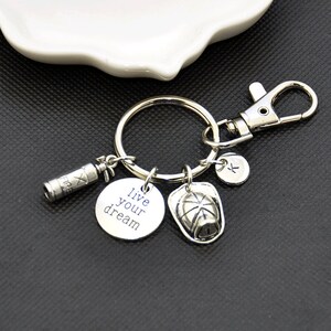 Firefighter Keychain, Fire Fighter Gift, Fireman Keychain, Fireman Key ...