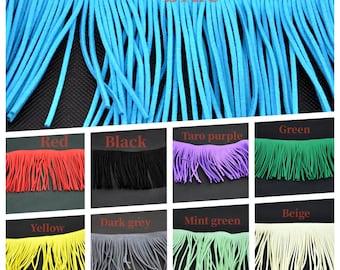 48mm/78mm suede leather fringes,for costume fringes,1 yard fringed trim faux suede,Cowboy Costume,leather fringes,Indian fringes,DIY tassel