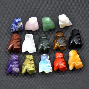1pcs Hand Carved 1 inches Gemstone Dinosaur Crystal Ornaments,Wholesale Mixed Crystal Dinosaur Gift,Natural Crystal Mini Dinosaur Sculpture