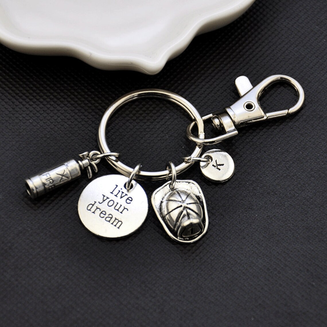 Firefighter Keychain, Fire Fighter Gift, Fireman Keychain, Fireman Key ...