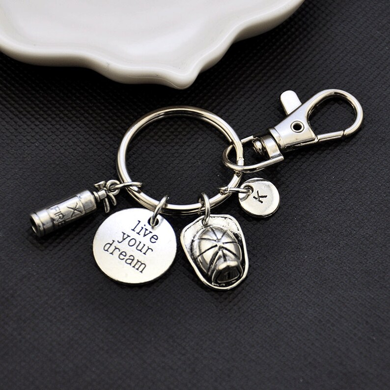Firefighter Keychain, Fire Fighter Gift, Fireman Keychain, Fireman Key ...