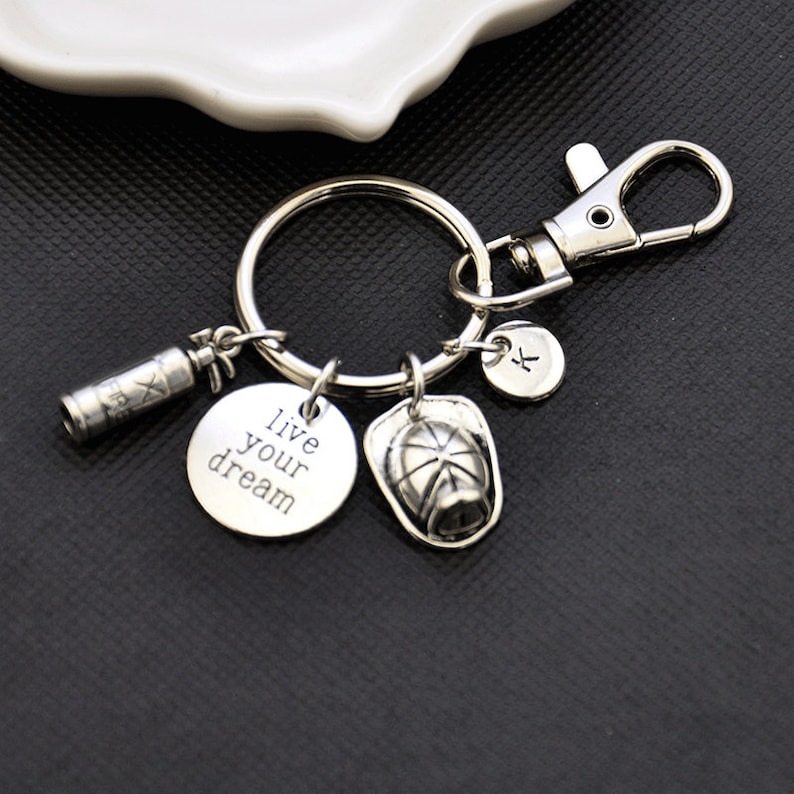 Firefighter Keychain, Fire Fighter Gift, Fireman Keychain, Fireman Key ...