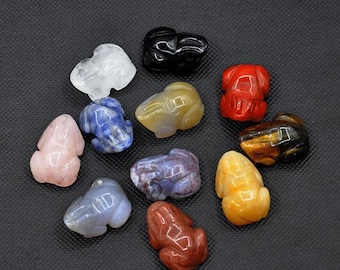 1 Zoll Kristall Frosch Hand schnitzen, Quarz Kristall Frosch, Kristall Frosch Geschenk , Mineralprobe, Rock Dekoration, Tierskulptur