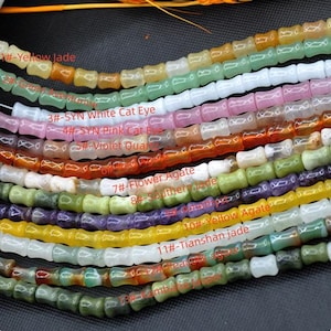 8X12MM Natural Crystal Bamboo Tube Beads，Healing Energy Gemstone Beads，DIY Jewelry，bone shape tube beads,stone column beads