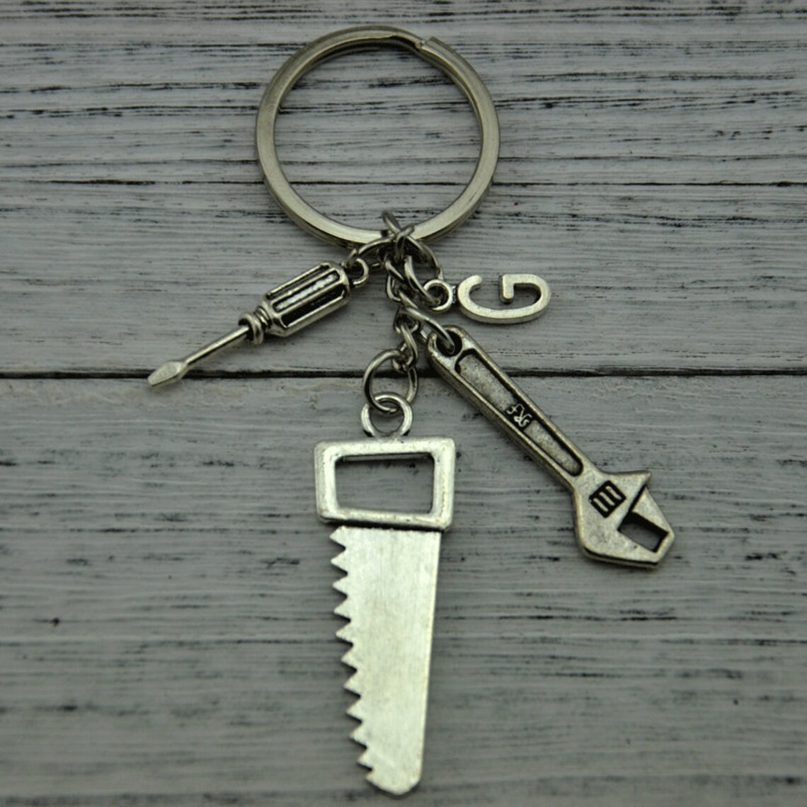 Personalized construction Keychain Handyman keyring Wrench Etsy
