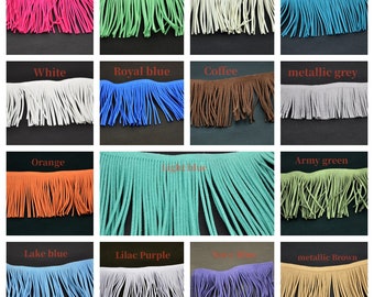 DIY tassel 48mm/78mm suede leather fringes,for costume fringes,1 yard fringed trim faux suede,Cowboy Costume,leather fringes,Indian fringes
