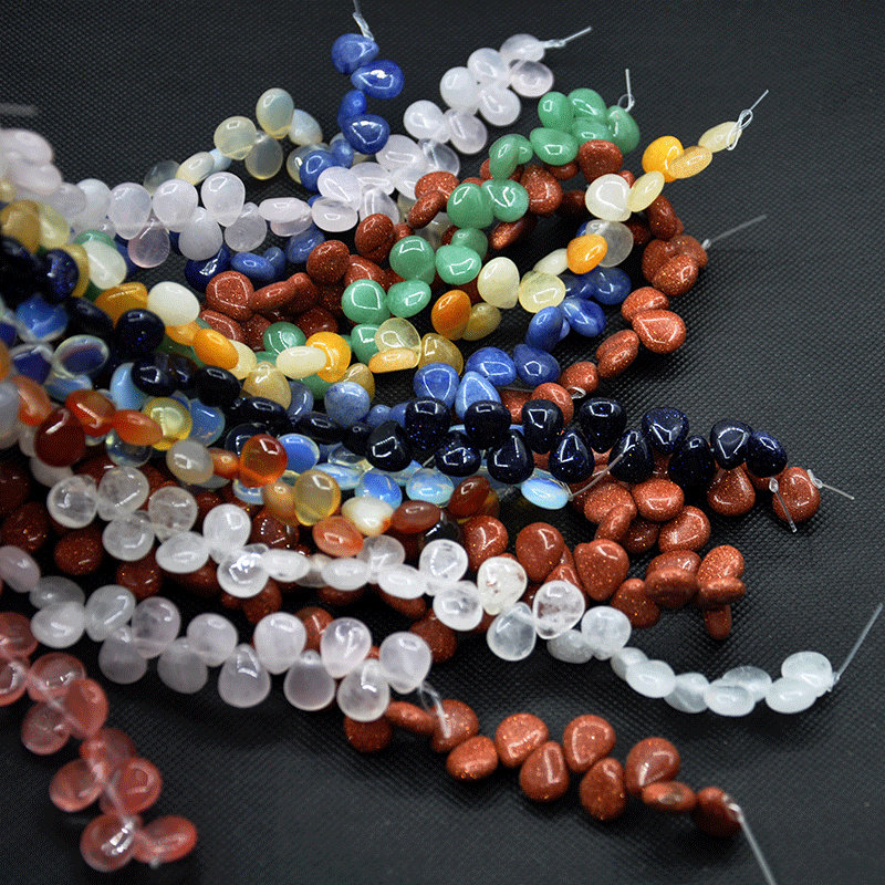 Filo Di Perline Sfaccettate A Forma Di Cuore Di Tanzanite, Briolette A - Foto 6