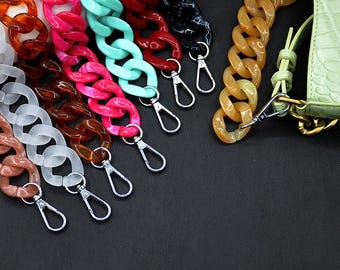 Bag Purse Wallet Gift，Acrylic High Quality Purse Chain,Handbag Strap，Metal Shoulder Handbag Strap,Metal Crossbody Bag Chain Strap，Bag Chain