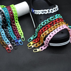 Shoe Chains,Shoe Clips,Shoelace Charms,Marble Color Chain for Shoes,Acrylic link chain,Shoe Decoration,Chain shoe charms,Shoe Charm Gift