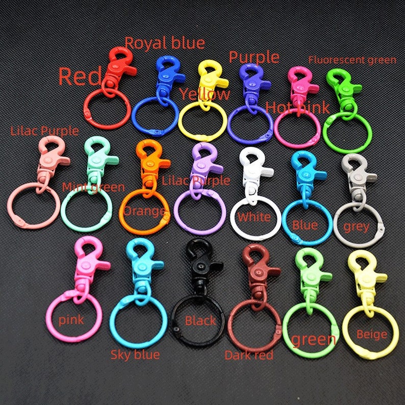 Keychain Color Id Colour Key Rings,colored Keychain,color Keyring,enamel Swivel Clasp ...