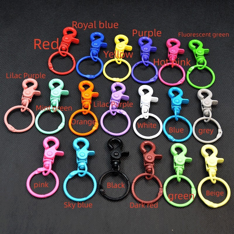 10pcs Swivel Clasps Lobster Clasp D Ring Key Chain Key Ring for Macrame,  Bag, Key Chain Supplies Choose the Colour 