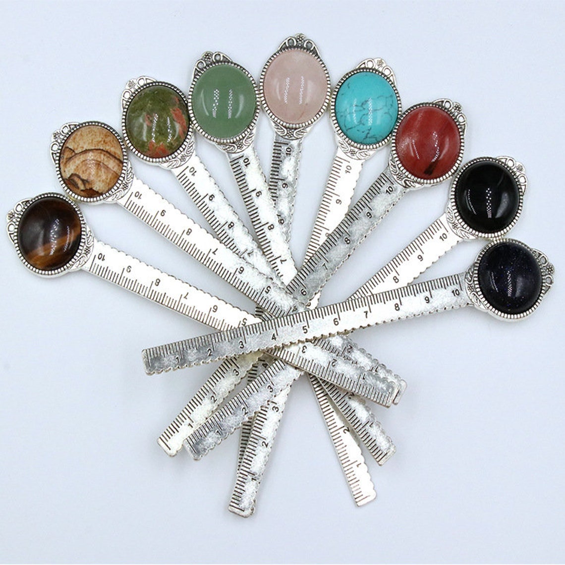 Stone Nature Ruler Planner Bookmarks,vintage Style Ruler Bookmark,decorative Stone Gem ...