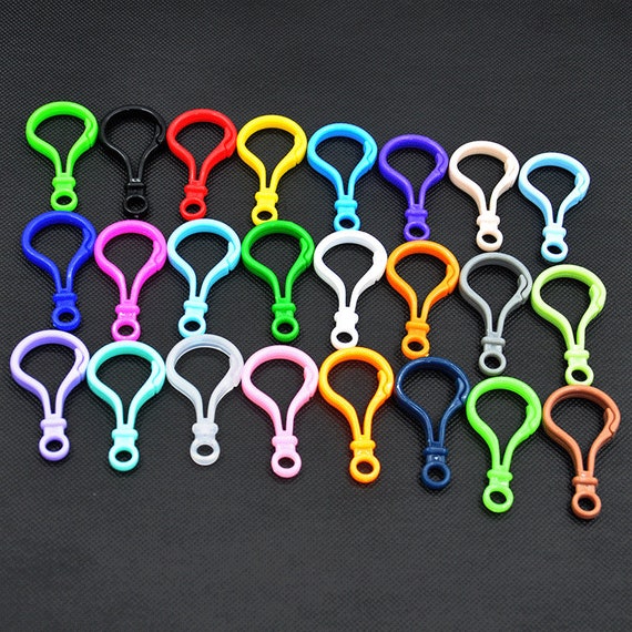 Mixed Color Plastic Key Chain Holders Clasps,diy Jewelry Making