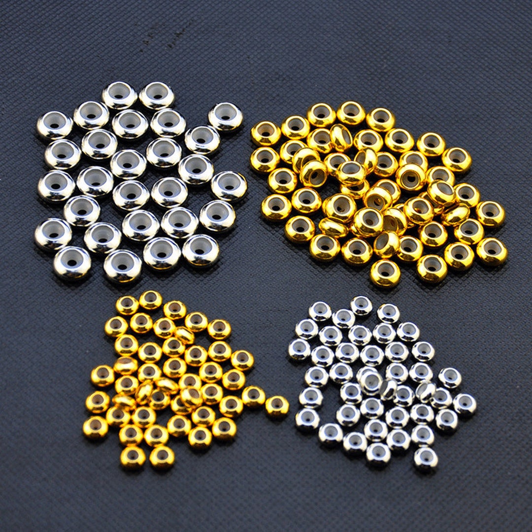 4/5/6/7/8/10mm Silicone Filled Stopper Bead,sliding Adjustable Rondelle