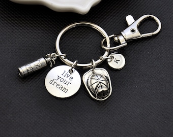 Firefighter keychain, Fire Fighter gift, Fireman Keychain, Fireman Key ring, Stay safe, First Responder gift,Firefighter Key ring,Engineman