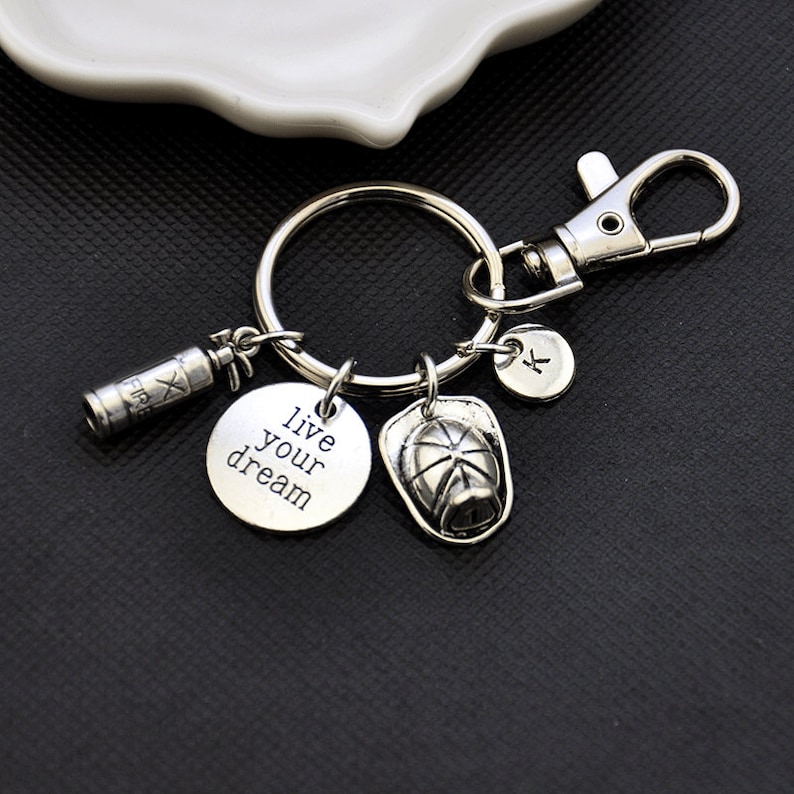 Firefighter Keychain, Fire Fighter Gift, Fireman Keychain, Fireman Key ...