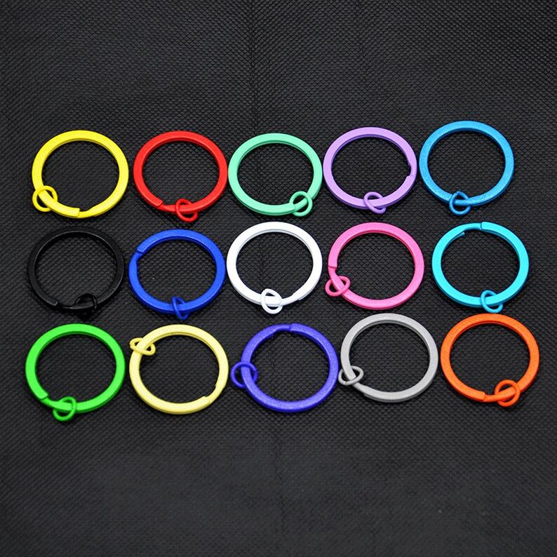 30mm Mix Colors Key Rings With the Mix Colors Jump Open Ringsdiy Charm