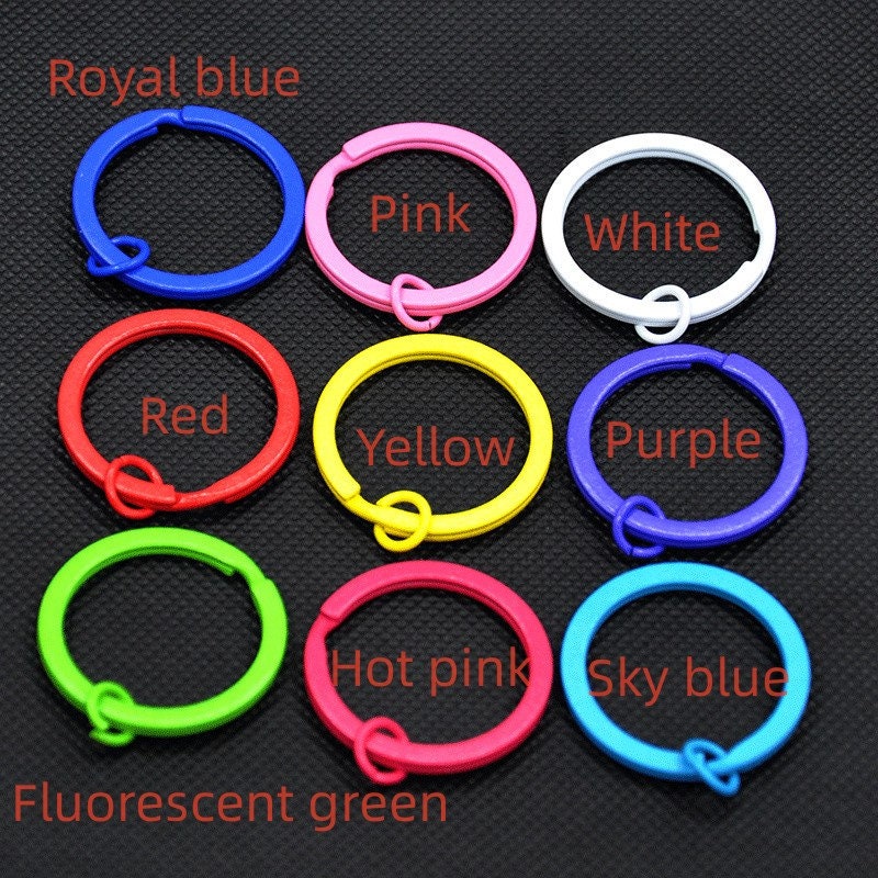 Mix Colors 30mm Key Rings With the Mix Colors Jump Open Rings，diy Charm ...