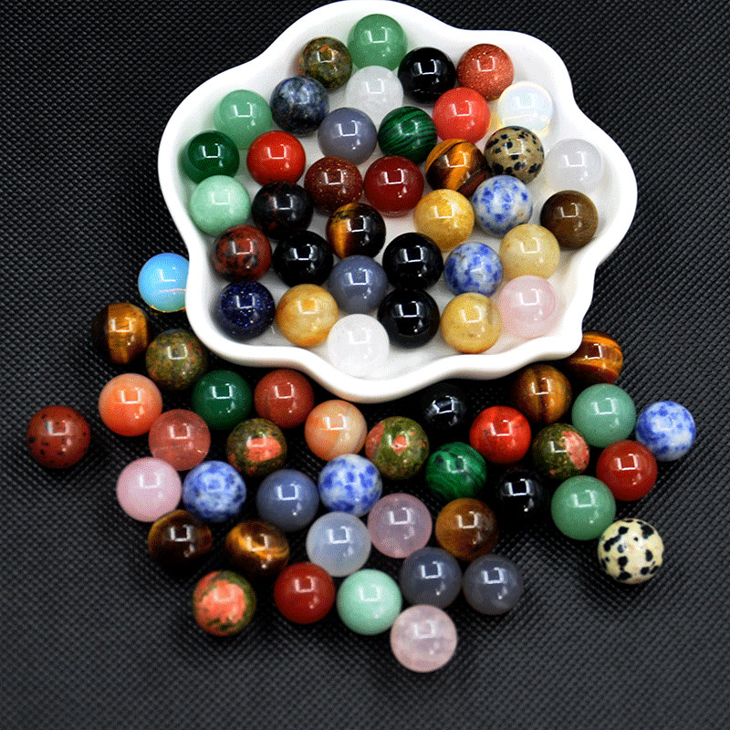 10-100 Pcs Crystal Sphere Set, No Hole Mixed Color Assorted Gemstone ...
