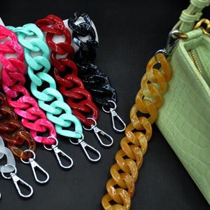 Acrylic High Quality Purse Chain,Handbag Strap，Metal Shoulder Handbag Strap,Metal Crossbody Bag Chain Strap，Bag Chain，Bag Purse Wallet Gift