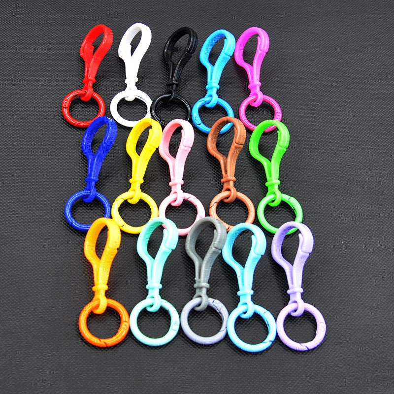 6Pcs Alloy Metal Spring Key Ring Circle Round Carabiner Camping Spring –  Bargain Bait Box