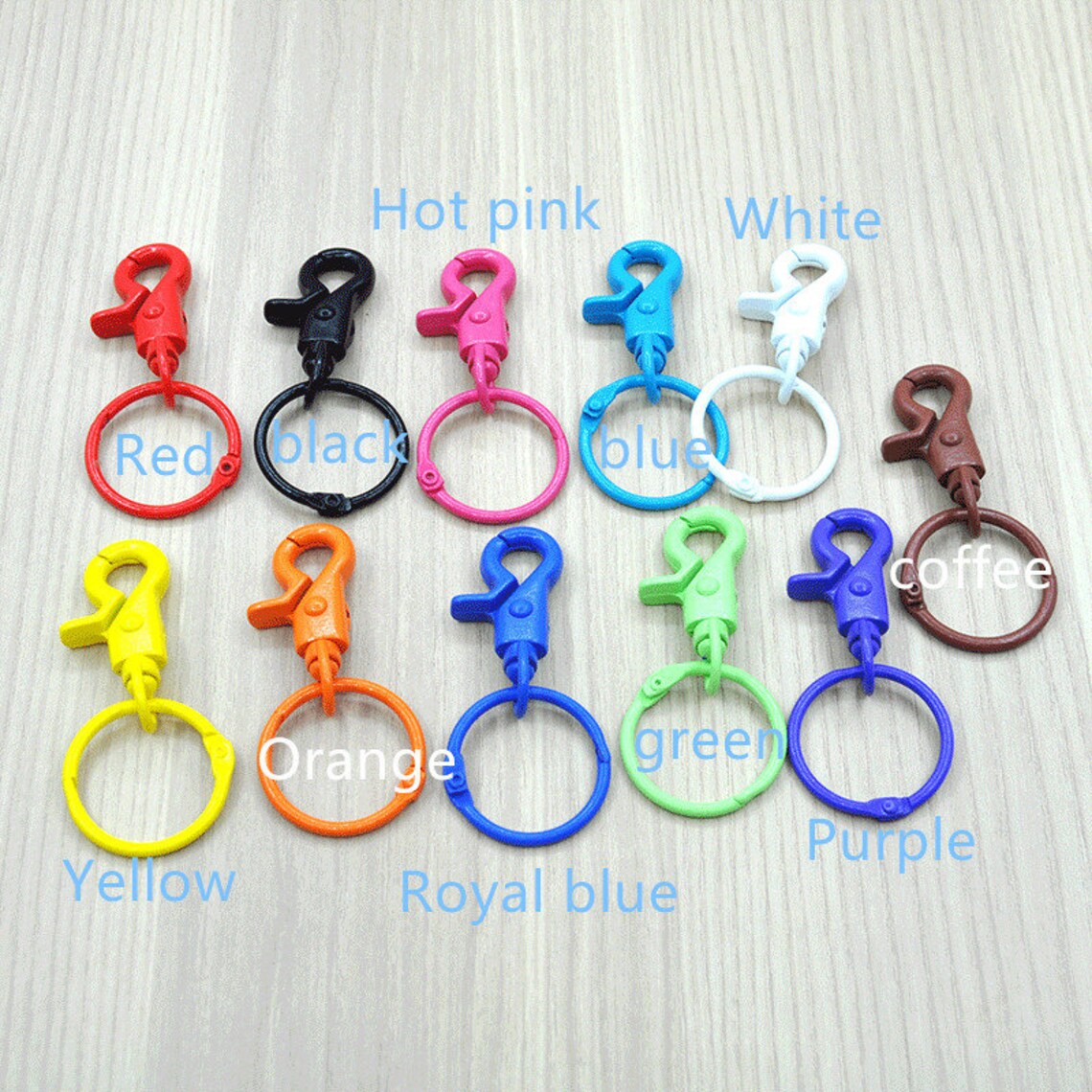 Dl Office Color Key Rings Colour Key Rings,colored Keychain,color Keyring,enamel Swivel Clasp ...