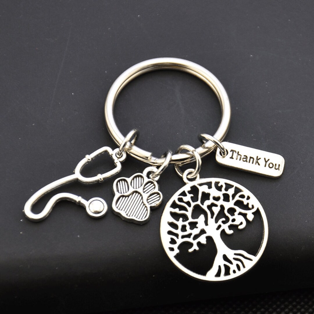Key Chain Veterinary Pet & Animal Care Medical Professional, Veterinarian Appreciation Gift ...