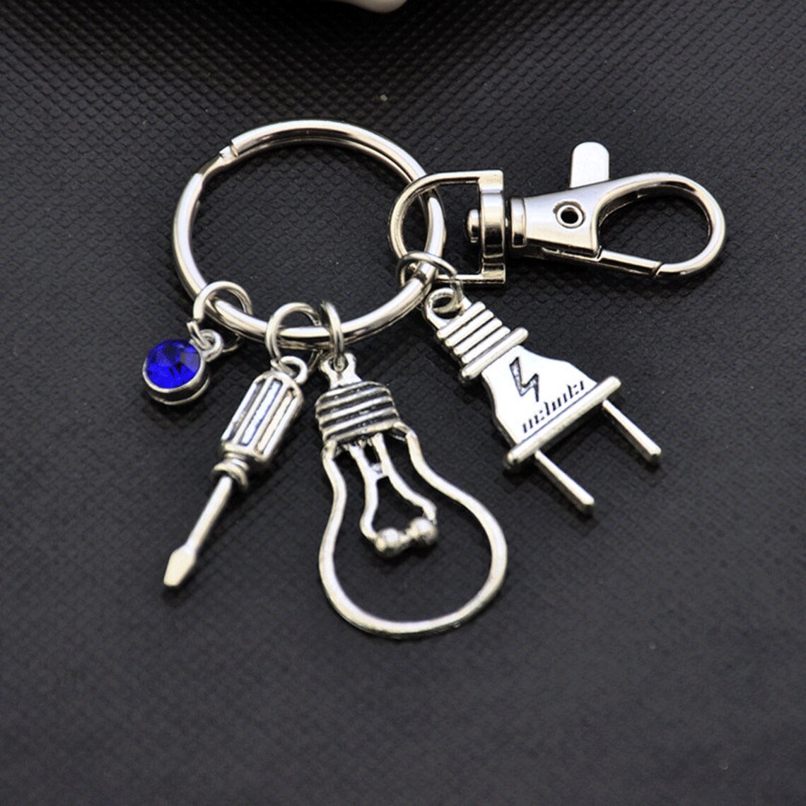 Engineer Key Ring Electrician Keychain,light Bulb Key Ring,screwdriver Keyring,gift for ...