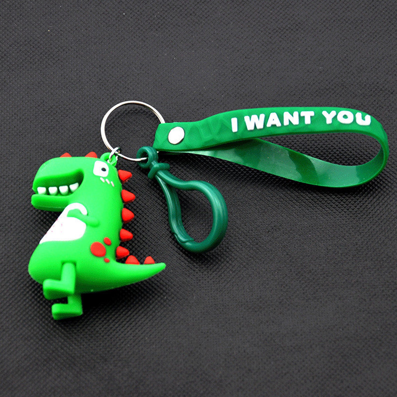 Dinosaur keychainDinosaur doll leather rope key chain cartoon Etsy