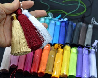 8cm Silk Tassels Mala Tassels，Tassel Craft,Mala Tassel，Silk Tassel Accessories,Artificial Silk Thread Tassels,bookmark, door and jewlery