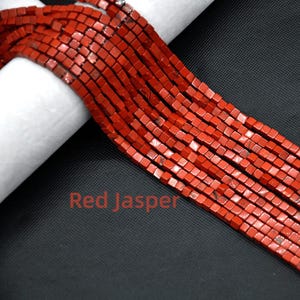4x4MM Cube Square Gemstone Beads Energy Gemstone Square Shape Loose Bead for Bracelet Necklace DIY Jewelry Making Design，Natural Cube Beads