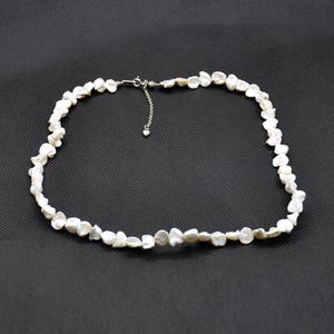 Baroque Pearl Necklace，Beautiful Irregular Shape Pearl Necklace, Reborned Pearl Choker, Elegant Pearl Jewelry Necklace,Gift for Women