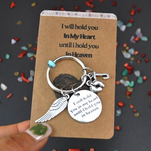 Miscarriage Memorial Gift, I Will Hold You In My Heart Until I Hold You In Heaven  keychain, Pregnancy Loss Gift For Her, Baby Loss