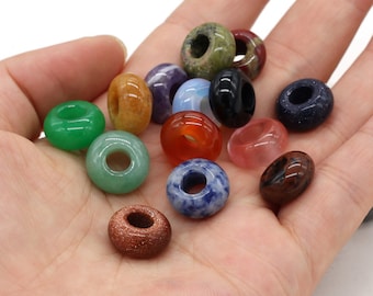 10x4.5mm Natural Gemstone European Large Hole Rondelle Beads,Large Hole Carnelian Beads, Large Hole Rondelle, Gemstone Donut beads,Gemstone