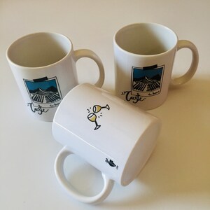 Wine themed mug, gift for wine lover, made in Greece, handmade Greek design