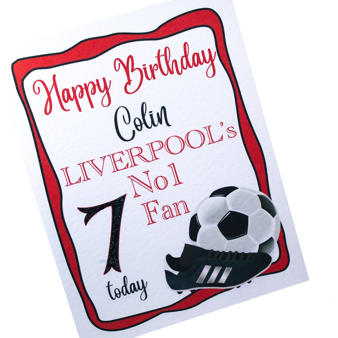 Personalised Football Team Birthday Card Etsy UK