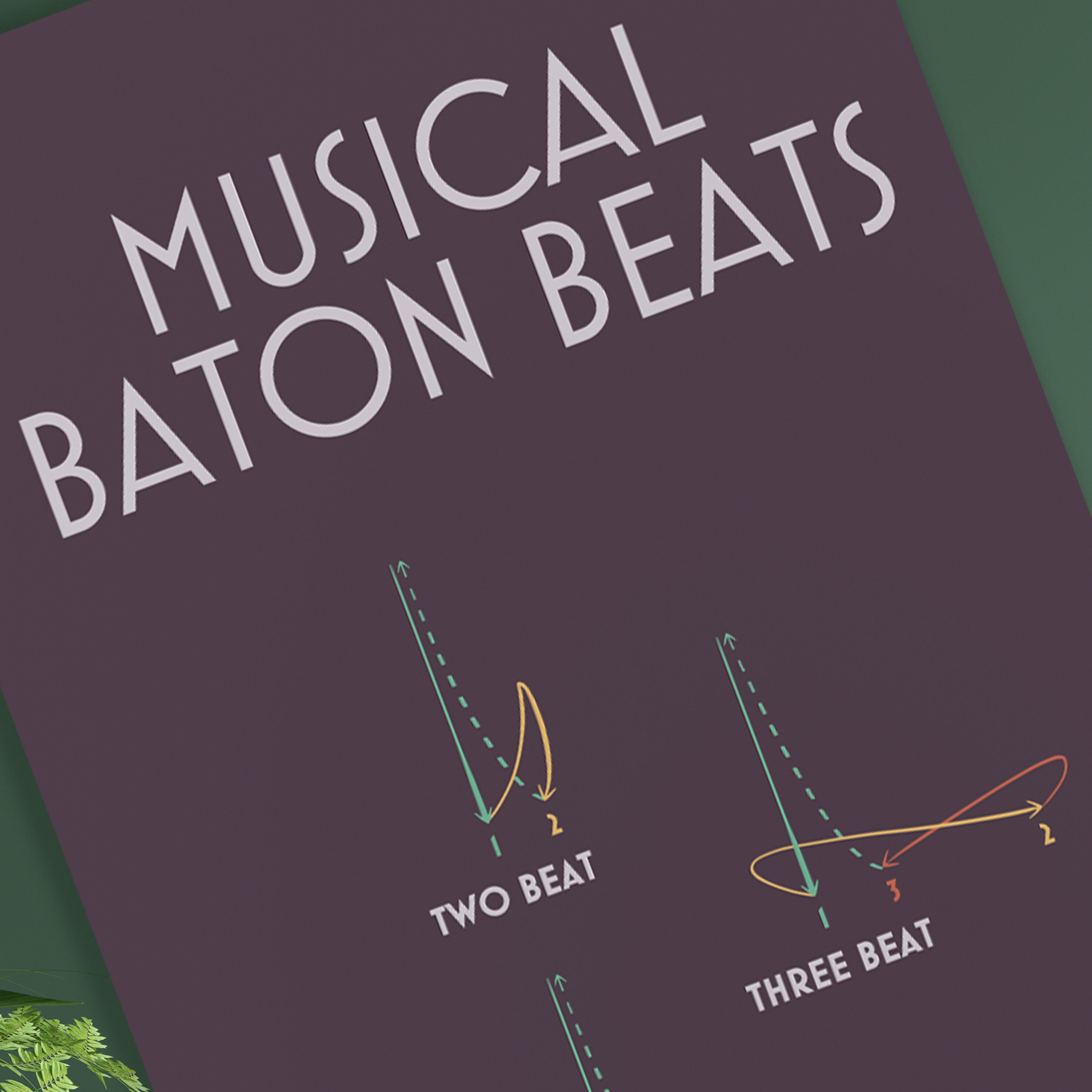 Musical Baton Beats a guide to the Orchestra Conductor's Etsy