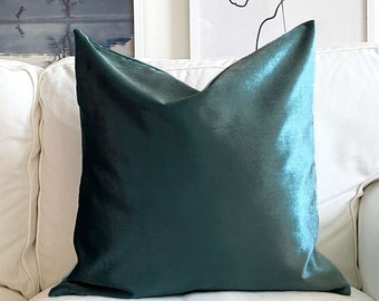Mint Green Velvet Cushion, Decorative Throw Pillows, 20X20 Velvet Pillow Cushion, Pillow Decor for Luxury Home, (Only Cover)