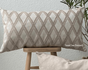 Natural Colors Linen Fabric Throw Pillow, Heavy weight Linen pillow case in various colors, Long lumbar pillowcase (Only Cover) Body Pillow