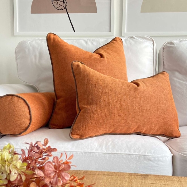 Linen Fabric Pillow Etsy