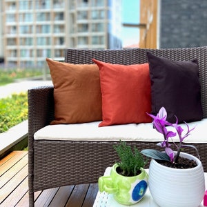 Stain Resistant Cotton Pillow Cover: Custom Size Patio Furniture