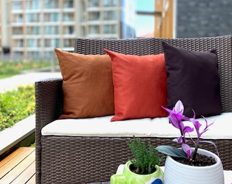 Pillow covers for patio furniture, Throw Pillows for Garden Furniture, Stain Resistant Fabric, All Custom Sizes, Only cover, 50x50, 45x45