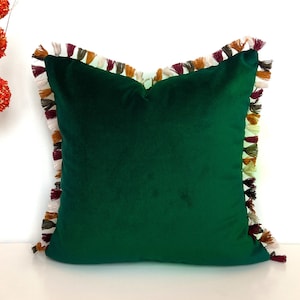 Rust Velvet Tasseled Pillow Case Rust Throw Pillow Various Options for Decorative Pillows Cushions Sofa Pillow only Cover Etsy Canada