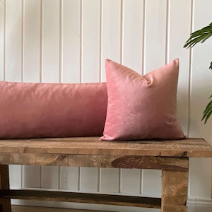 Blush Pink Pillow Cover, Blush Pink Velvet Pillow, All Size Pillows Custom, Made Pillow, Velvet Cushion Cover, Lumbar Pillow (Only Cover)