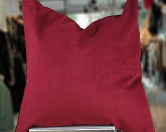 Burgundy Velvet Throw Pillows, Burgundy Pillows, Velvet Pillow Cover, Luxury Pillows, Decorative Pillow, Velvet Cushion Case, Velvet Pillows